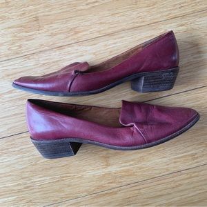 Madewell Oxblood Leather Loafers